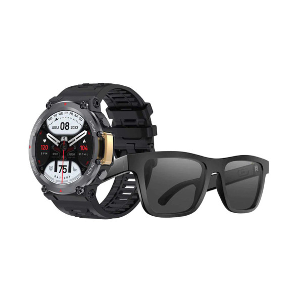 Green Lion Smart Combo Sunglass and Adventure Watch - Black | GNSMTCOMBOBK