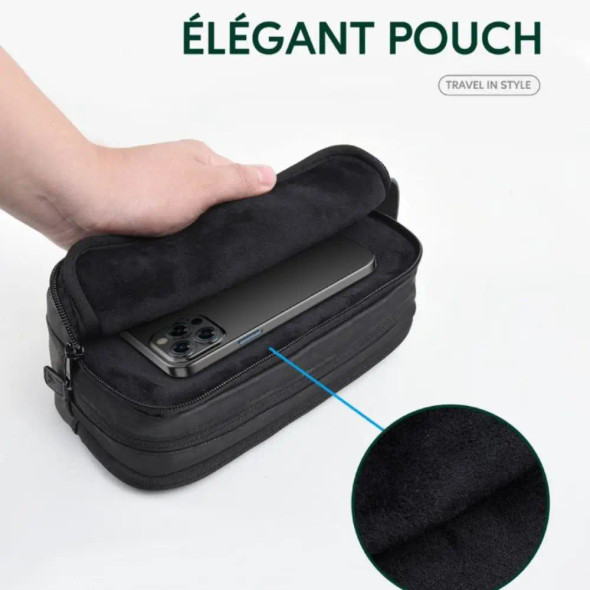 Green Lion Elegant Pouch - Grating Black | GNEPCHGBK