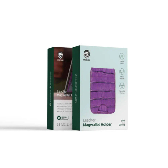 Green Lion Leather Magwallet Holder - Purple |GNLEMAGWALLPL