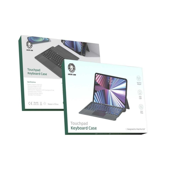 Green Lion Touchpad Keyboard Case for 12.9" iPad Pro - Black | GNIPADKYC129BK