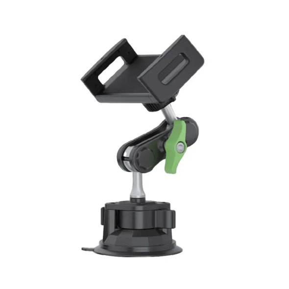 Green Lion Tablet Holder with Adhesive Suction Cup Mount 8-12"- Green/Black | GNULSCUTABHDBK