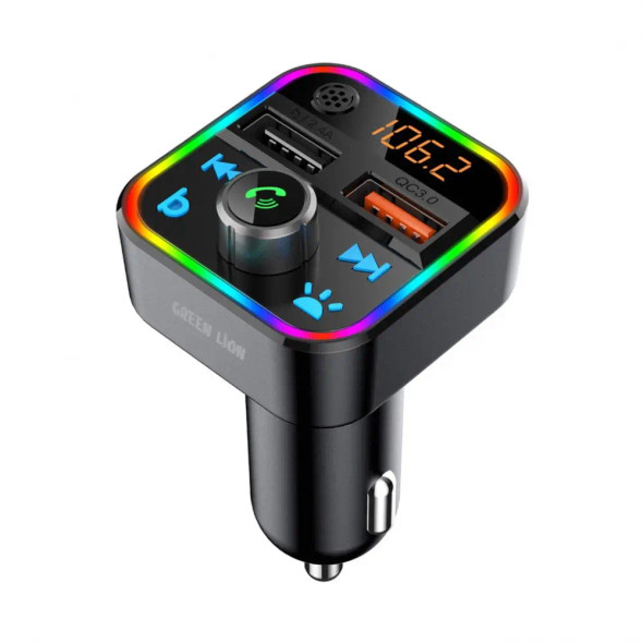 Green Lion GNCARTRKITBK Car FM Transmitter Kit 30W - Black | GNCARTRKITBK