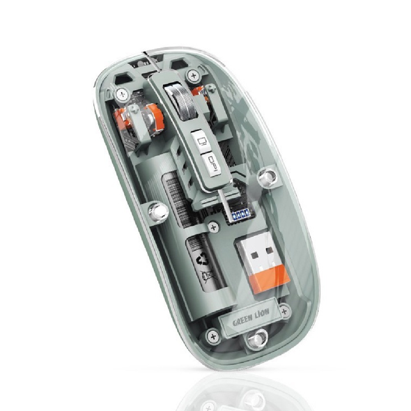 Green Lion Transparent Mouse 2 1600DPI - Green | GNTRAMOUS2GN