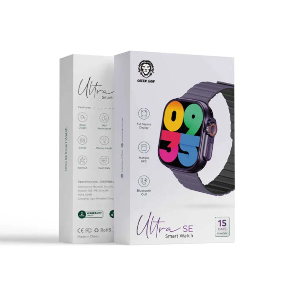 Green Lion Ultra SE Smart Watch - Purple / Purple + Black | GNULSESWPLBK