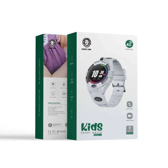 Green Lion 4G Kids Smart Watch Series 4 - White | GNKIDSWS4WH