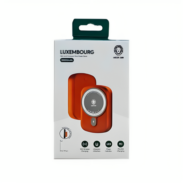 Green Lion Luxembourg Slim and Compact Size Magsafe Power Bank 10000mAh - Orange | GNLXPBOG