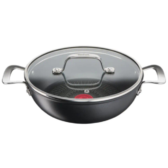  Tefal Trattoria Cooking pot with lid, 20cm, Black : Home &  Kitchen