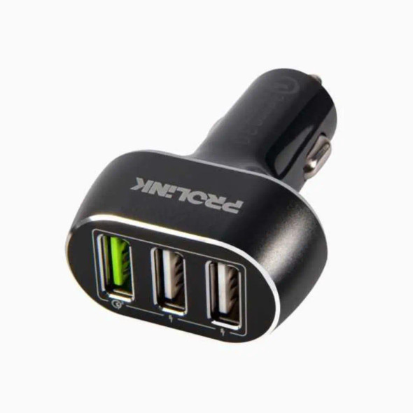 PROLINK USB Type-A 35W 3-Port QC3.0 Car Charger with IntelliSense | PCC33502