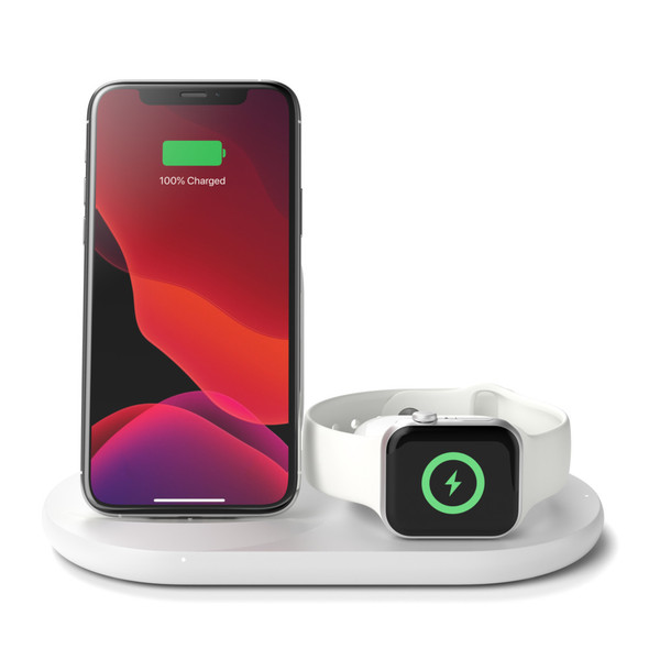 Belkin  3-in-1 Wireless Charger for Apple Devices ,White| WIZ001VFWH