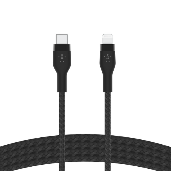 Belkin Boost charge Pro Flex USB-C Cable with Lightning Connector -1M,Black | CAA011BT1MBK