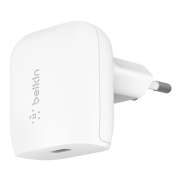 Belkin 20W PD USB-C Home Fast Charger, White | WCA003VFWH