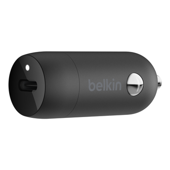 Belkin 20W USB-C PD Car Charger + Lightning to USB-C Cable ,Black | CCA003BT04BK