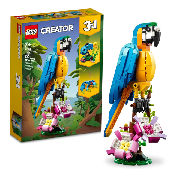 LEGO Creator 3 in 1 Exotic Parrot Building Toy Set | 31136