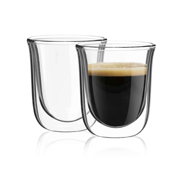 JoyJolt Javaah Double Walled Espresso Glasses Espresso Cups - Set of 2 | JG10214