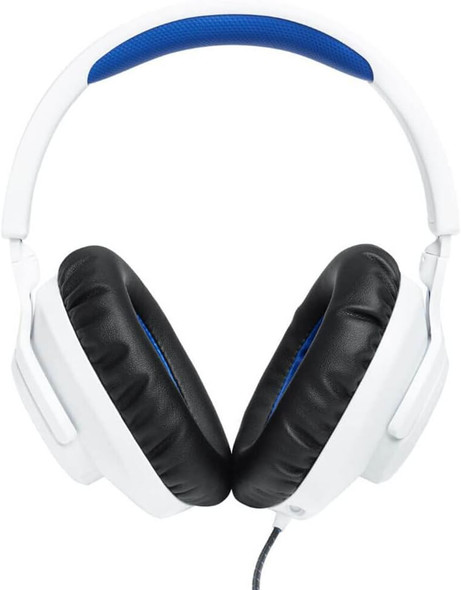 JBL Quantum 100P Console Wired Gaming Headset for Playstation, White/Blue | Q100PWHTBLUAM