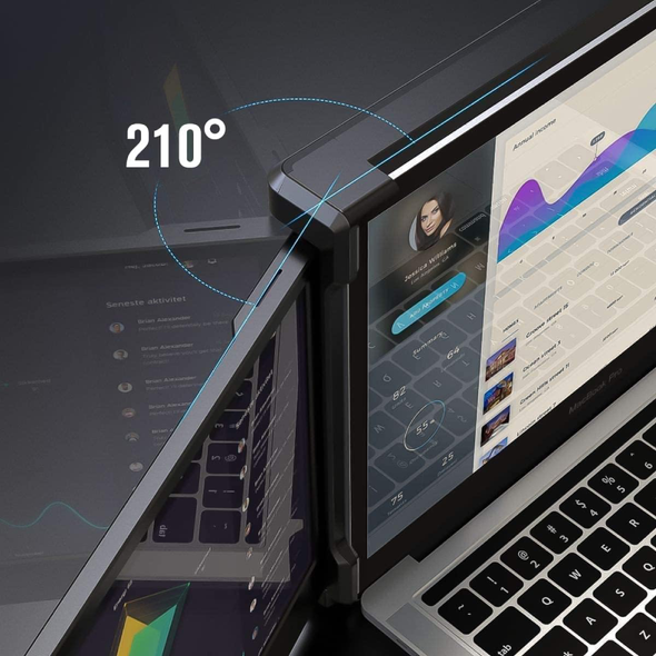 Teamgee Portable Monitor for Laptop, 12” Full HD IPS Display, Dual Triple Monitor Screen Extender | LKWDMP