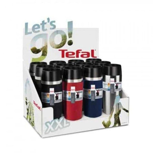 Tefal Plastic Travel Mug 0.5L Fun Set Of 12 Pcs Mixed Colors |K3089214