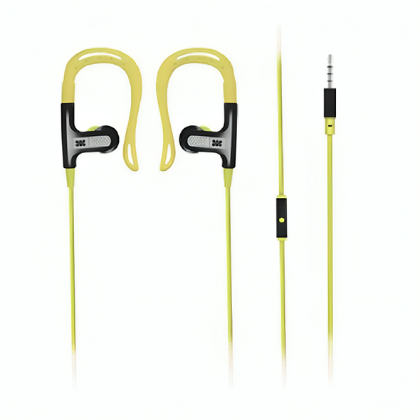 Promate Classic Sporty Stereo Clio-on Handsfree Earphone with Universal In-line Mic for all Handhelds | Glitzy.Yellow