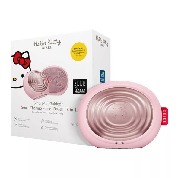 Geske Hello Kitty Sonic Thermo Facial Brush  5 in 1,Pink