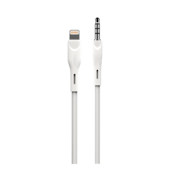 Green Lion 1.2m AUX to Lightning Cable, White | GN35CIPH2WH