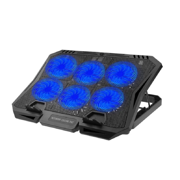 Laptop Cooler X6B 6 Fans Blue Light With Fan | X6B