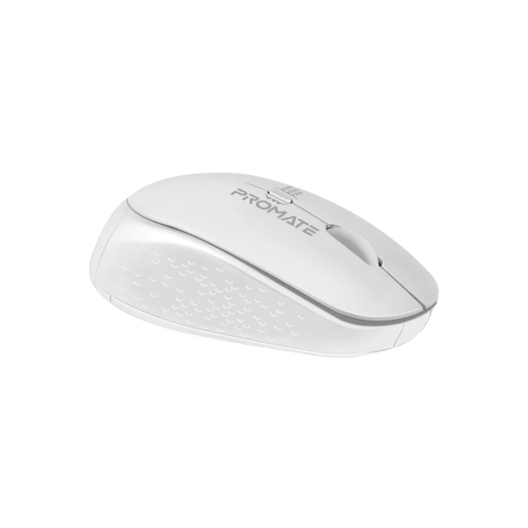 Promate MaxComfort Ergonomic Wireless Mouse - White | TRACKER