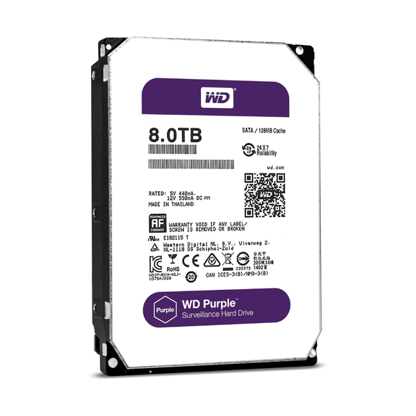 WD Purple 8TB 3.5" SATA Surveillance Internal HDD | WD80PURX
