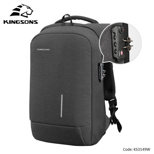 Kingsons Backpack 13-14 inch , Gray | KS3149W