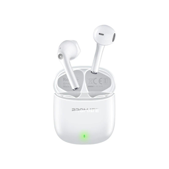 Promate High Definition ENC TWS Wireless Earbuds with IntelliTouch ,White | LIMA.WHITE