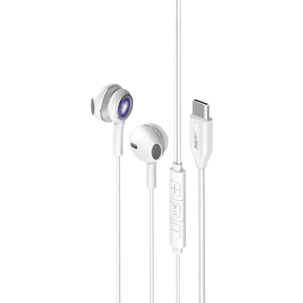 Promate, Earphones with USB-C Connector, Silver  | LUMIBUDS-C.SILVER