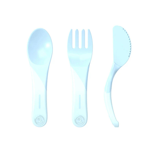 Twistshake Learn Cutlery 6+m Pastel , Blue | 78200