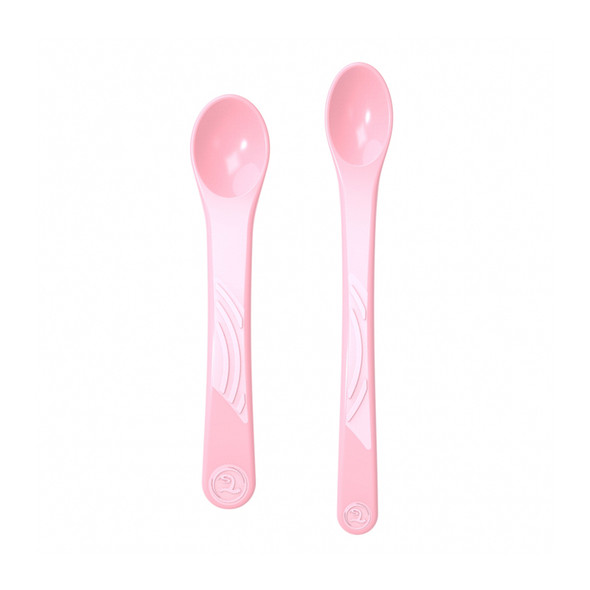 Twistshake 2x Feeding Spoon Set 4+m Pastel , Pink | 78189