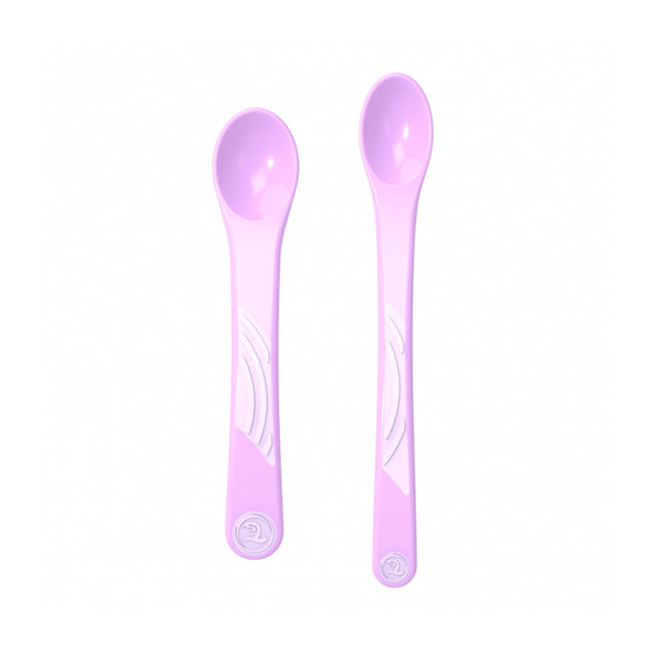 Twistshake 2x Feeding Spoon Set 4+m Pastel , Purple | 78192