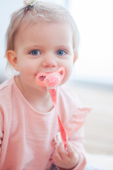 Twistshake Pacifier Clip Pastel, Pink | 78291