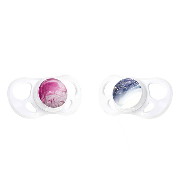 Twistshake 2x Pacifier 0-6m Marble Pink Purple | 78663