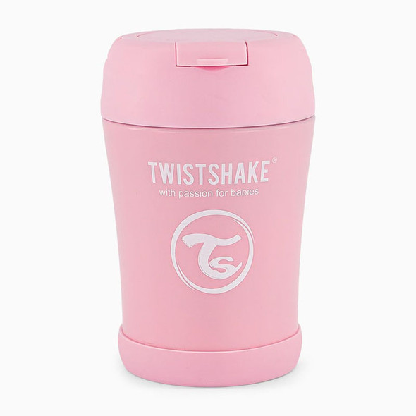 Twistshake Insulated Food Container 350ml Pastel Pink | 78749