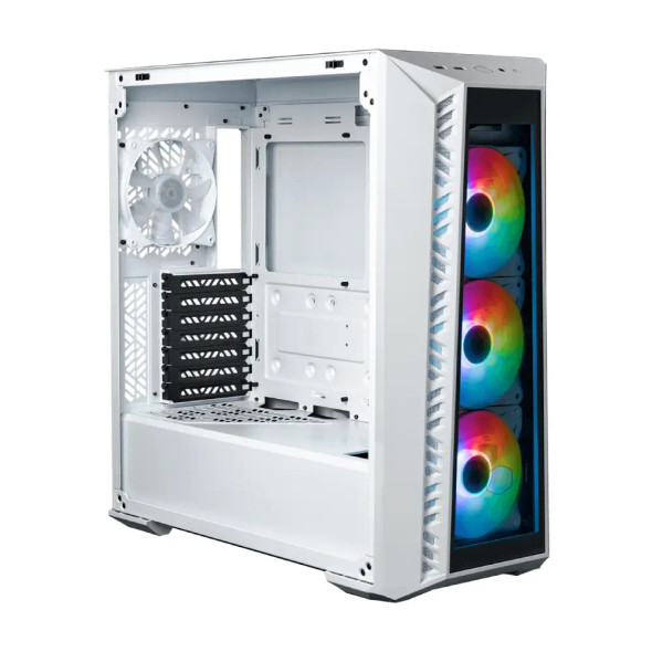 Cooler Master MasterBox 520 PC ARGB Case – Mid-Tower ATX Chassis , White | MB520-WGNN-S01