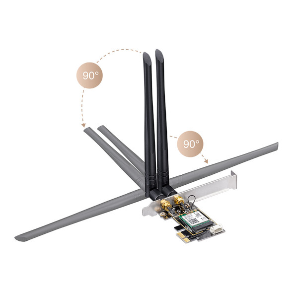 Cudy AX5400 Tri-Band Wi-Fi 6 PCIe Adapter | WE3000