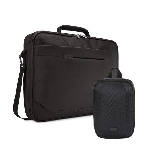 Case Logic 15.6-Inch Advantage ADVB-116 Black + Case Logic Lectro Accessory Case LAC-100 ,Black | ADVA-116