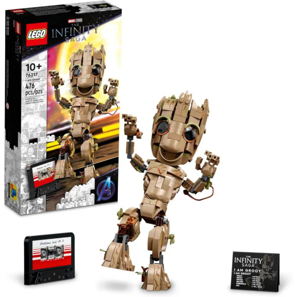 LEGO 76217 Marvel I am Groot Buildable Toy, Guardians of the Galaxy 2 Set Featuring a Collectable Baby Groot Model Figure | 76217