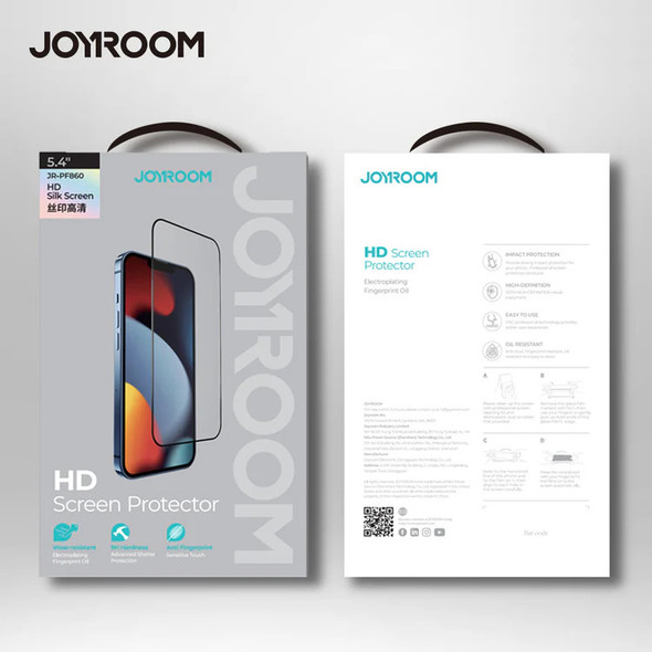 Joyroom 2.5D Full Cover Tempered Film Screen Protector For iPhone 15 Pro-6.1 inch  |  JR-HQ-Z22