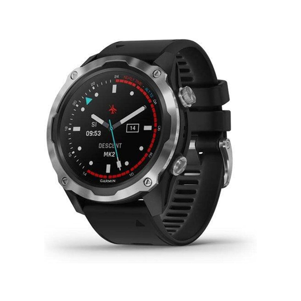 Garmin Descent Mk2 Smart Watch, Stainless Steel with Black Band | 010-02132-10