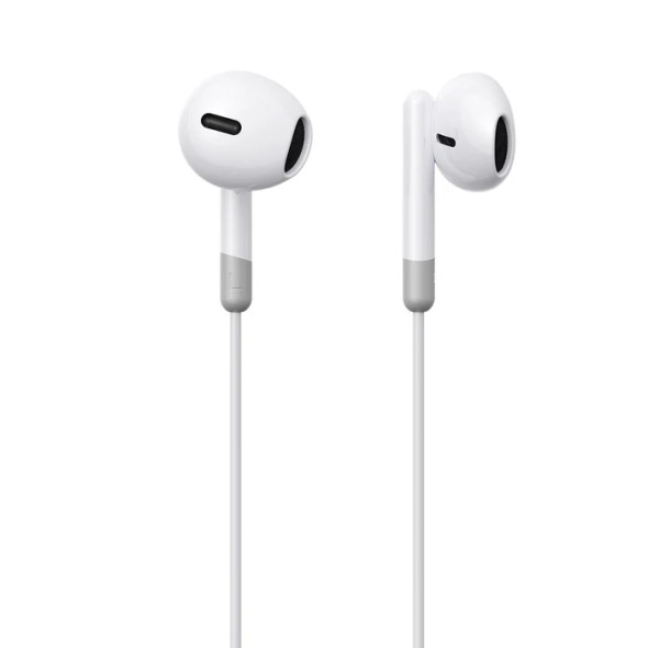 Joyroom JR-EW01 Wired Series Half In-Ear Wired Earphones-White | JR-EW01