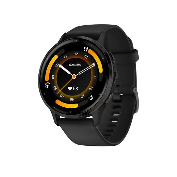 Garmin Venu 3 - Slate Stainless Steel Bezel withBlack Case and Silicone Band | 010-02784-01