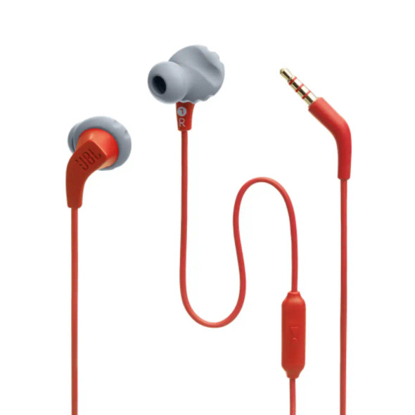 JBL Endurance Run 2 Wired Sports In-Ear Headphones- Red | ENDRUN2RD