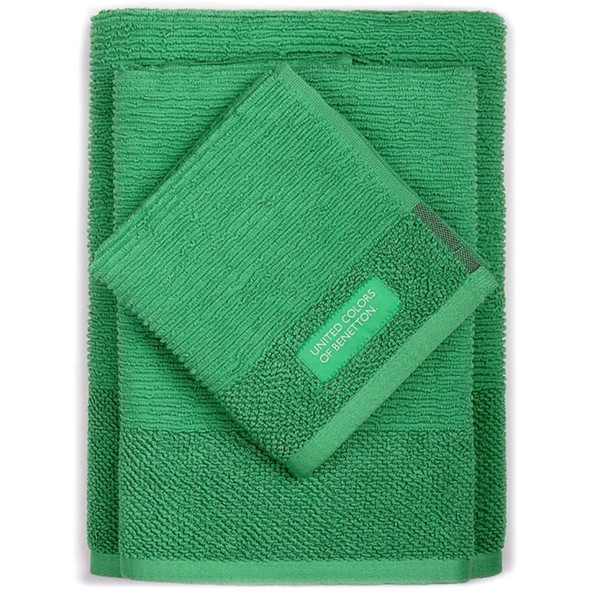 Benetton Home Set 3Pc Bath Towel 450Gsm 100% Cotton Green Rainbow B | BE-0165-HU