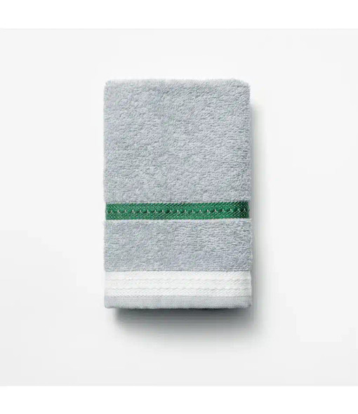 Benetton Home, Guest Towel 30x50cm 450Gms 100% Cotton Grey W/Stripes Neutral Be | BE-0925-GY-KF
