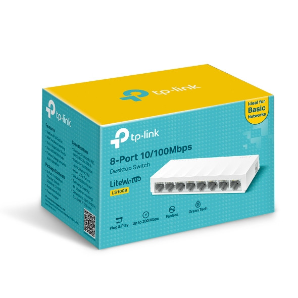 TPLINK 1008 8-Port 10/100Mbps Desktop Network Switch | LS1008