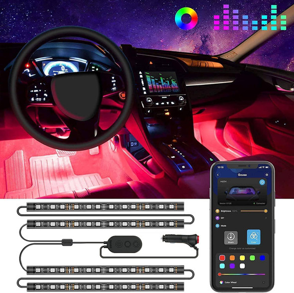 Govee Smart Interior Car Lights with App Control | H6114