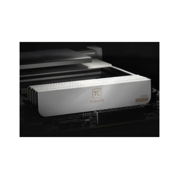 TEAMGROUP T-Create Expert Overclocking DDR5 32GB RAM Kit (2 X 16GB) 6000MHz (PC5-48000) CL30 Intel XMP 3.0 & AMD Expo Compatible Desktop Memory Module Ram , White | CTCWD532G6000HC30DC01